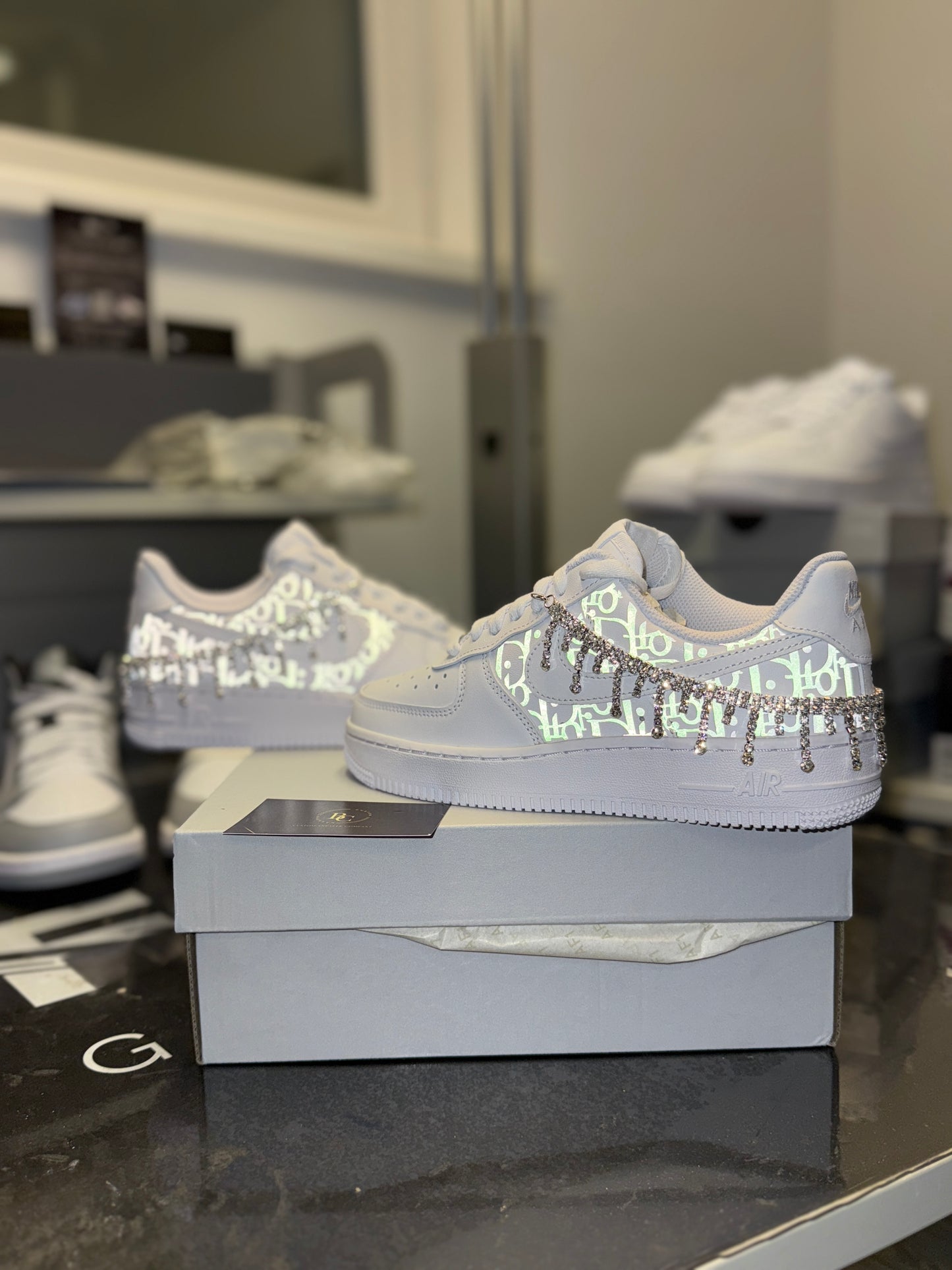 Nike Air Force 1 x reflective Dio* x Silver Chain