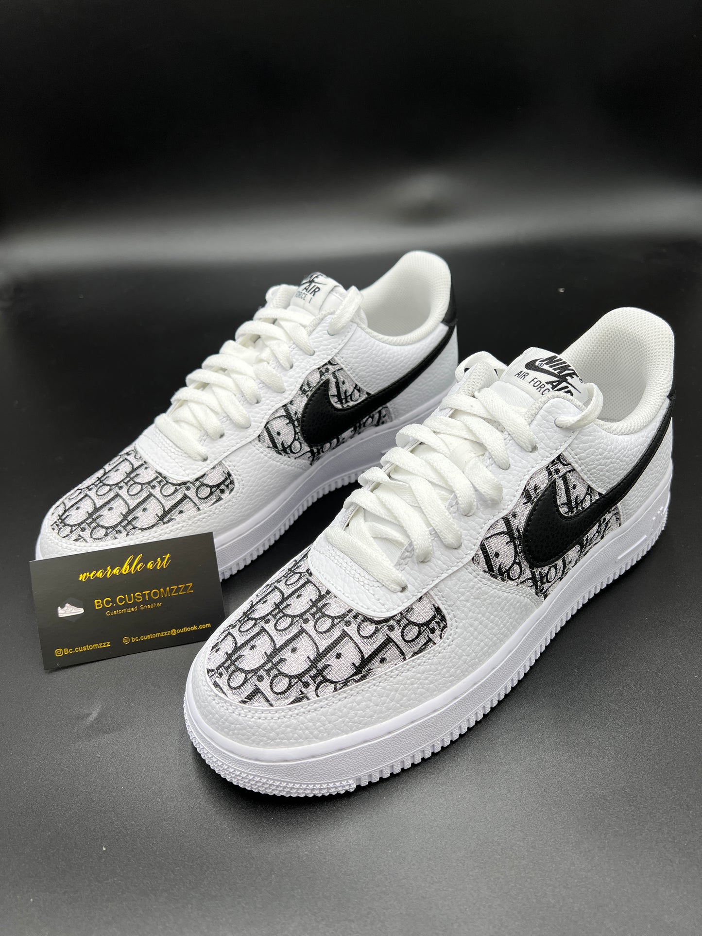 Nike Air Force 1 x black swoosh Dio*