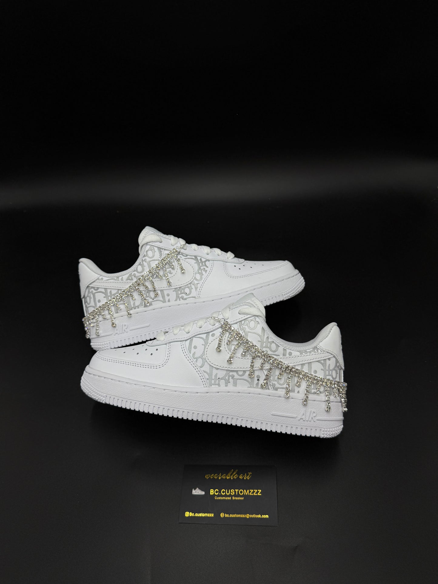 Nike Air Force 1 x reflective Dio* x Silver Chain