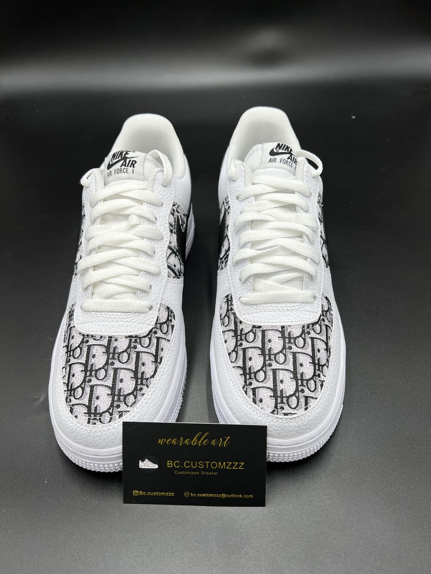 Nike Air Force 1 black swoosh x strd black