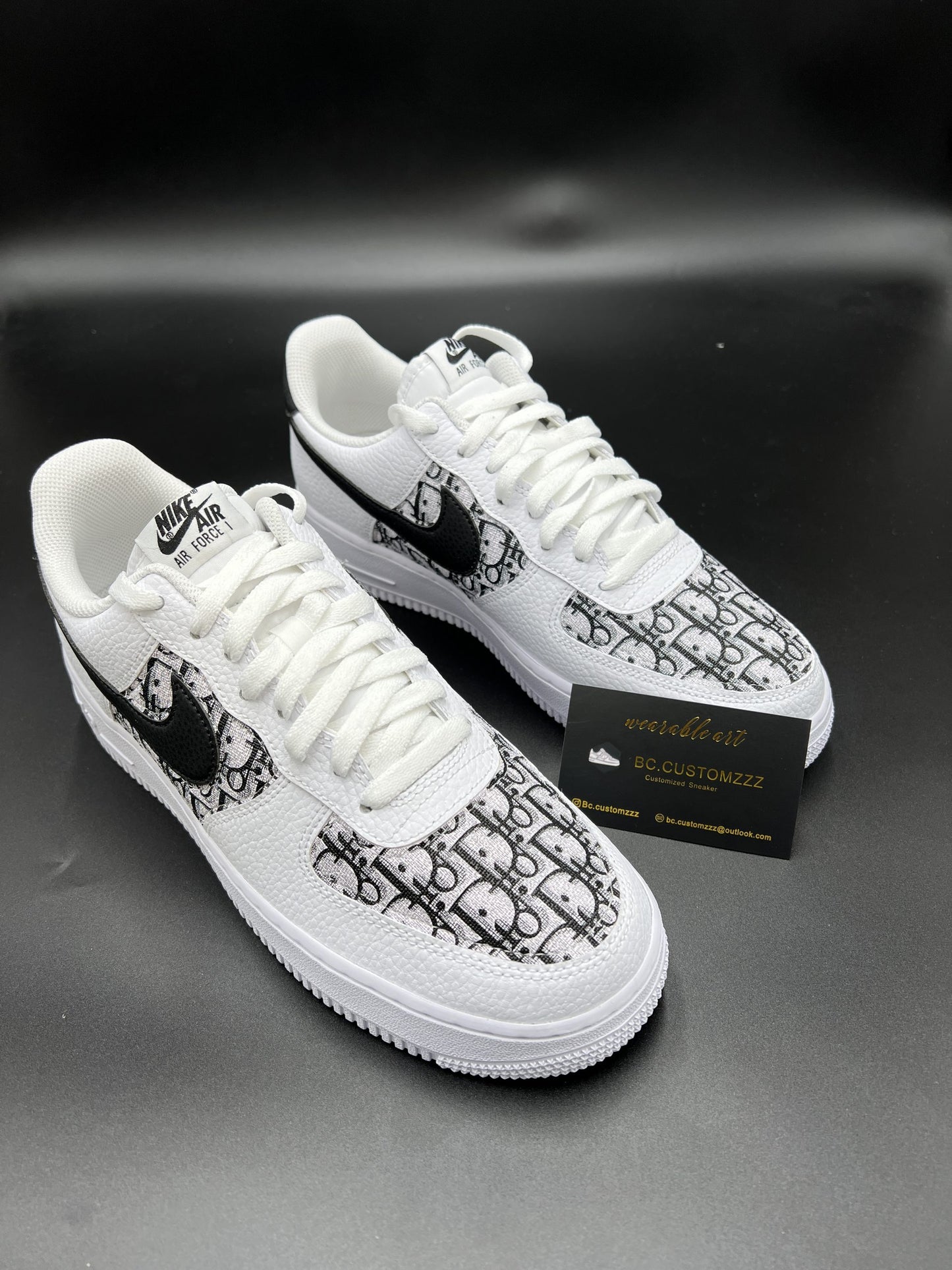 Nike Air Force 1 black swoosh x strd black