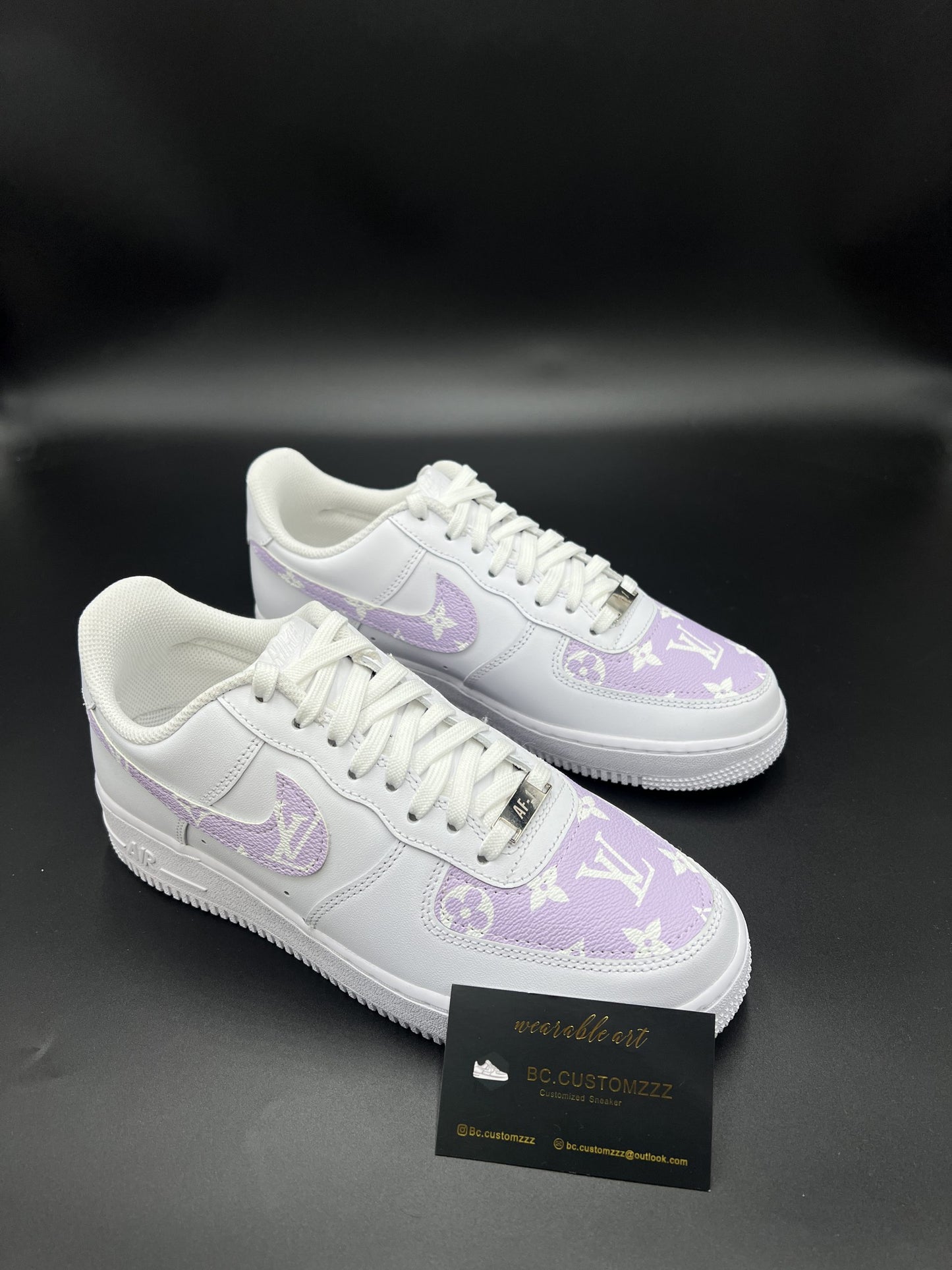 Nike Air Force 1 x purple swoosh LV