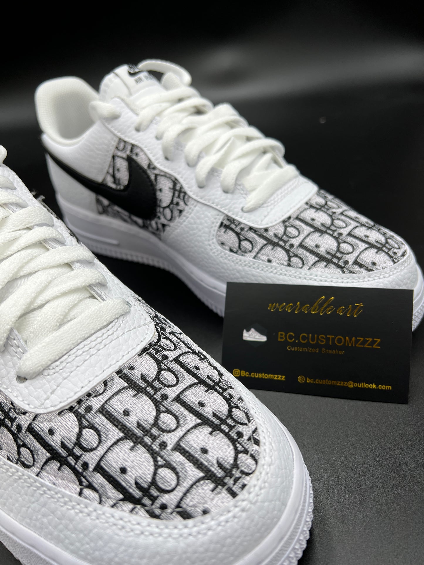 Nike Air Force 1 x black swoosh Dio*