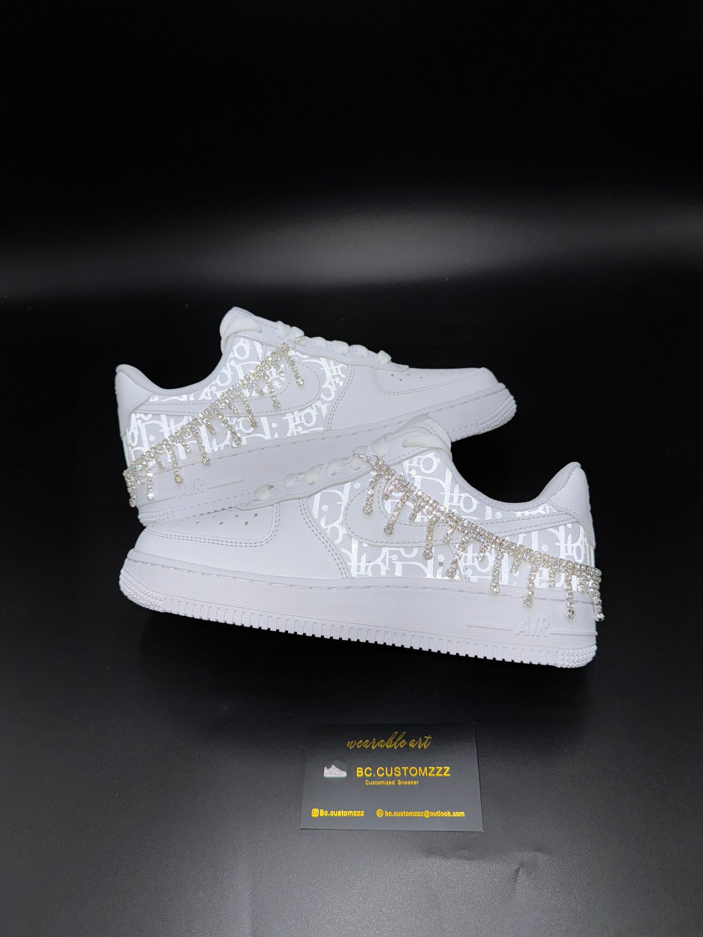 Nike Air Force 1 x reflective Dio* x Silver Chain