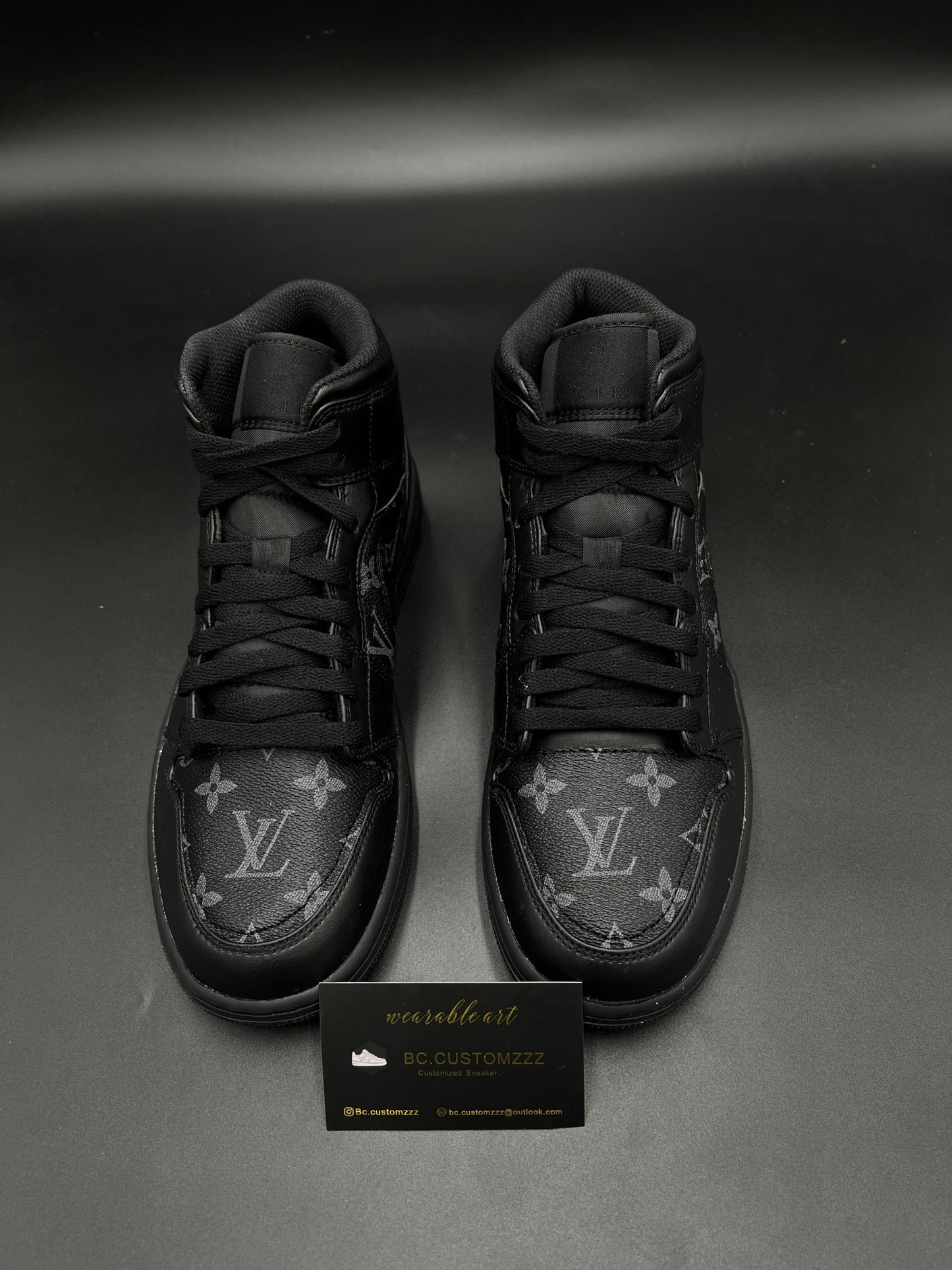Black Nike Air Jordan 1 x strd black LV