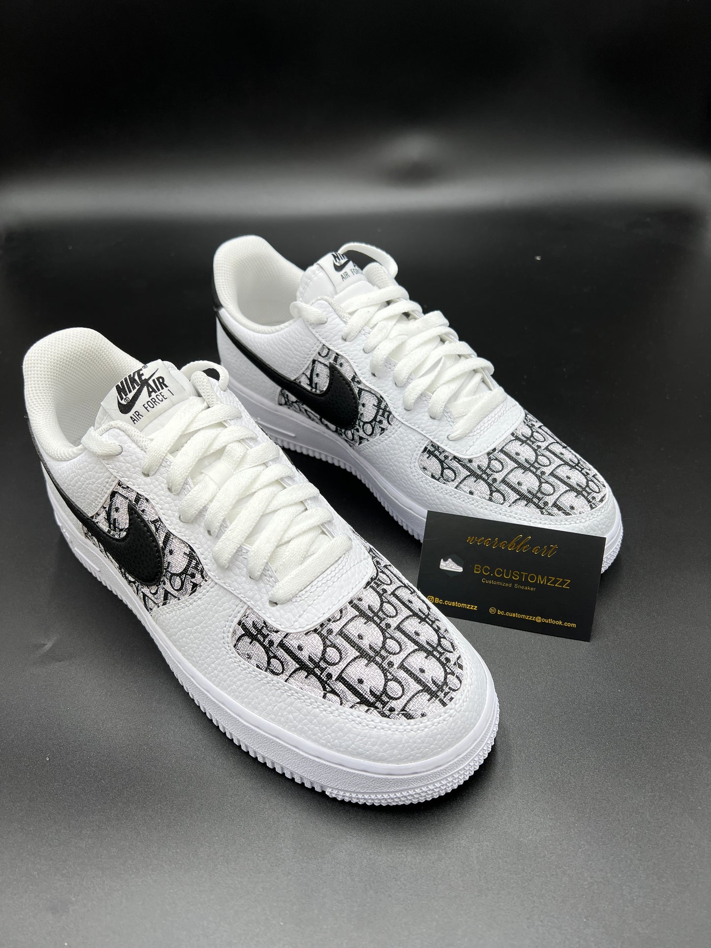 Nike Air Force 1 x black swoosh Dio*