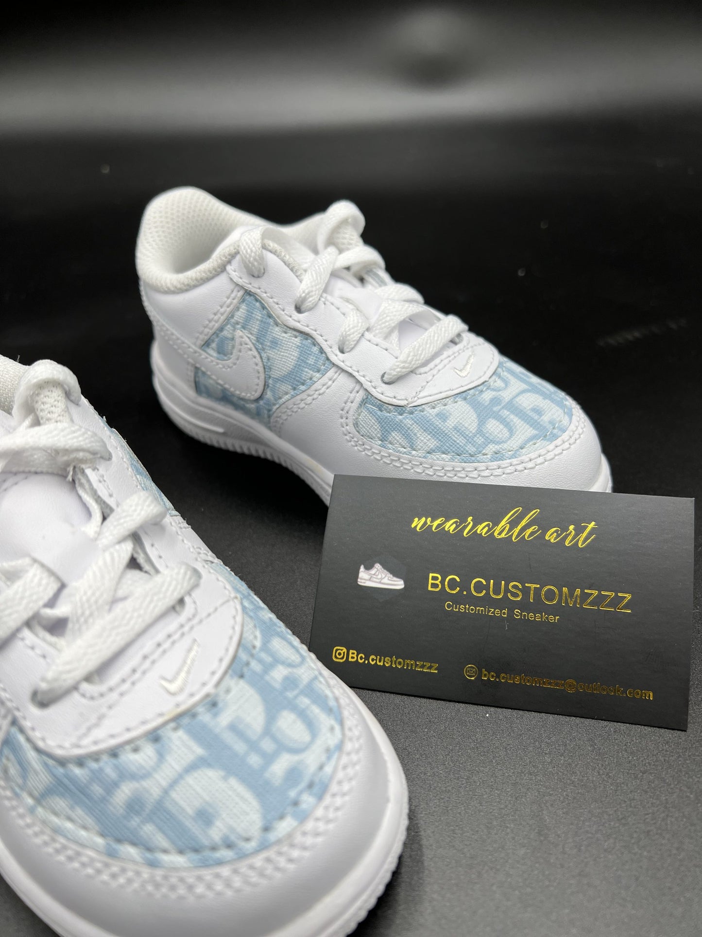 KIDS Nike air force 1 x babyblue Dio*