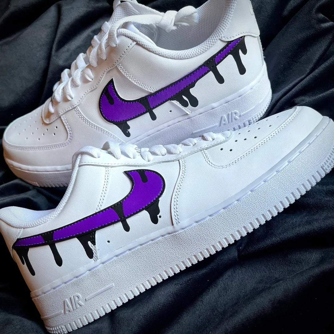 Nike Air Force 1 x Purple/Black Drip