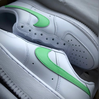 Nike air Force 1 x neon Green swoosh