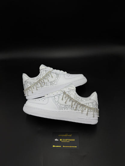 Nike Air Force 1 x reflective Dio* x Silver Chain