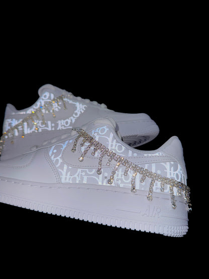Nike Air Force 1 x reflective Dio* x Silver Chain
