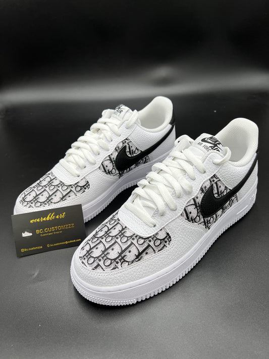 Nike Air Force 1 black swoosh x strd black
