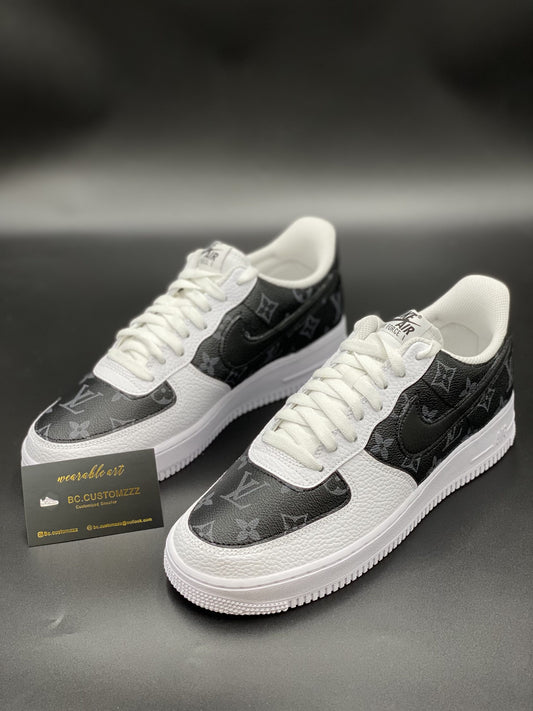 Nike Air Force 1 black swoosh x Limited grey on black LV