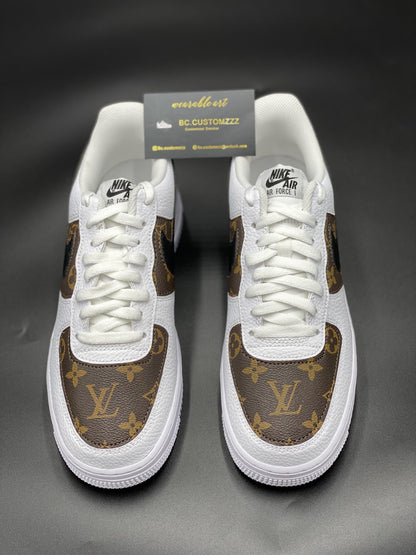 Nike air force 1 black swoosh x strd brown LV
