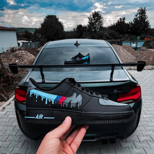 Black Nike Air Force 1 x BMW Drip