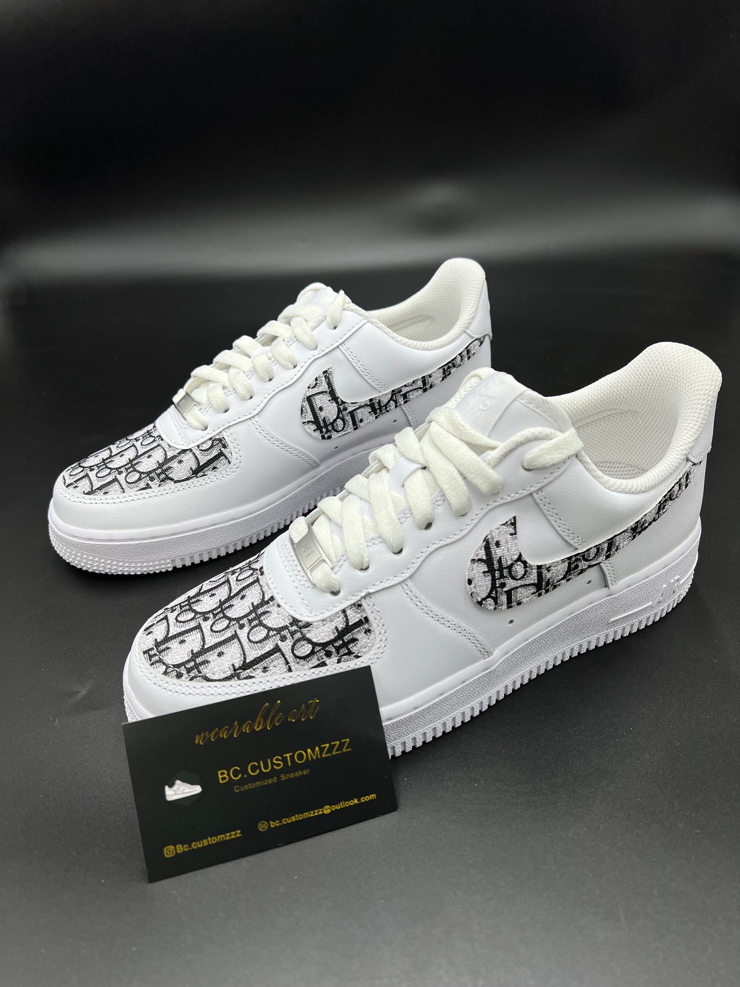 Nike Air Force 1 x swoosh black Dio*